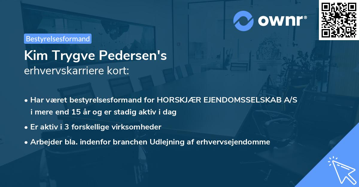 Kim Trygve Pedersen's erhvervskarriere kort