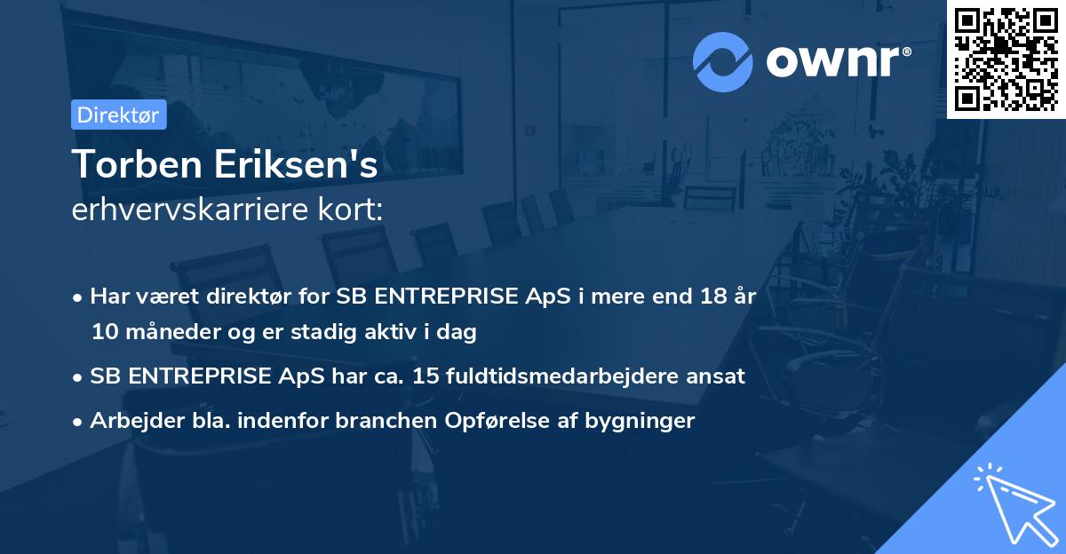 Torben Eriksen's erhvervskarriere kort