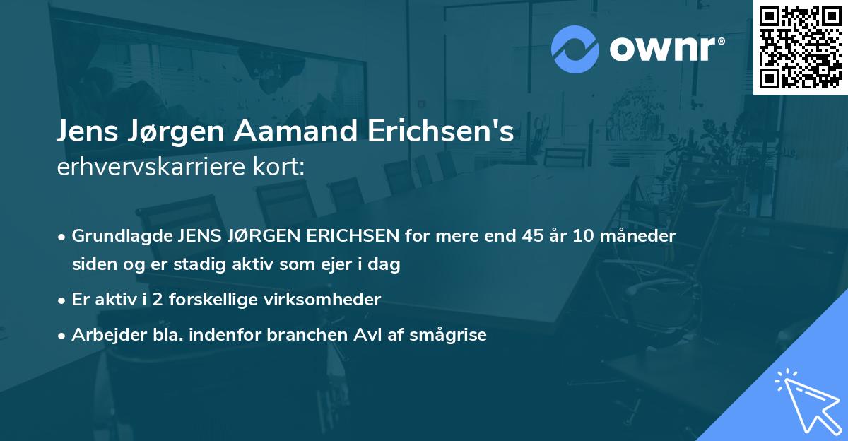 Jens Jørgen Aamand Erichsen's erhvervskarriere kort