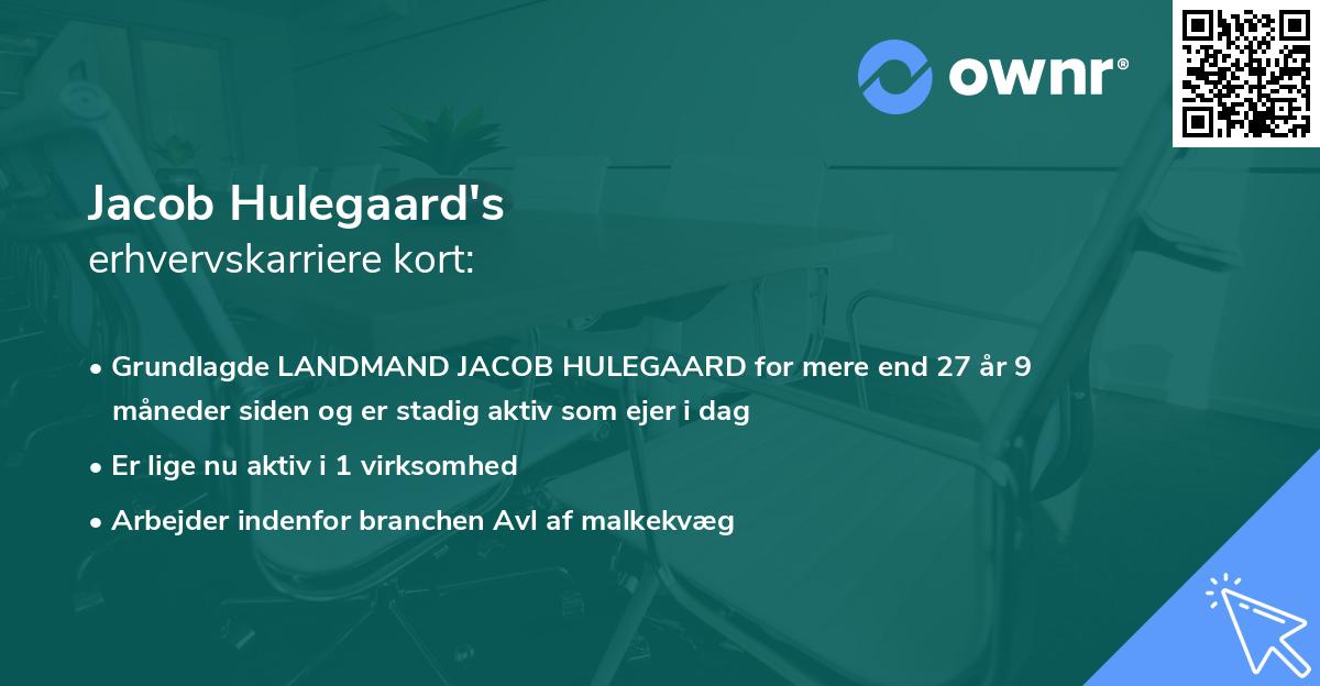 Jacob Hulegaard's erhvervskarriere kort