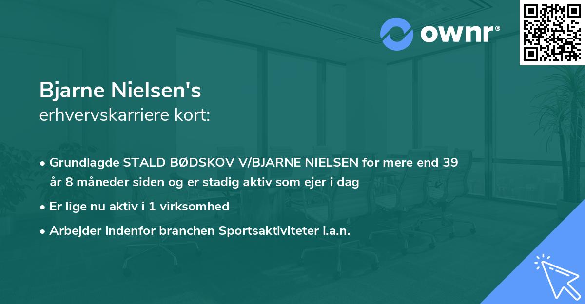 Bjarne Nielsen's erhvervskarriere kort