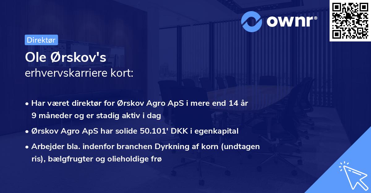 Ole Ørskov's erhvervskarriere kort