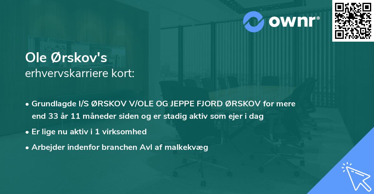 Ole Ørskov's erhvervskarriere kort