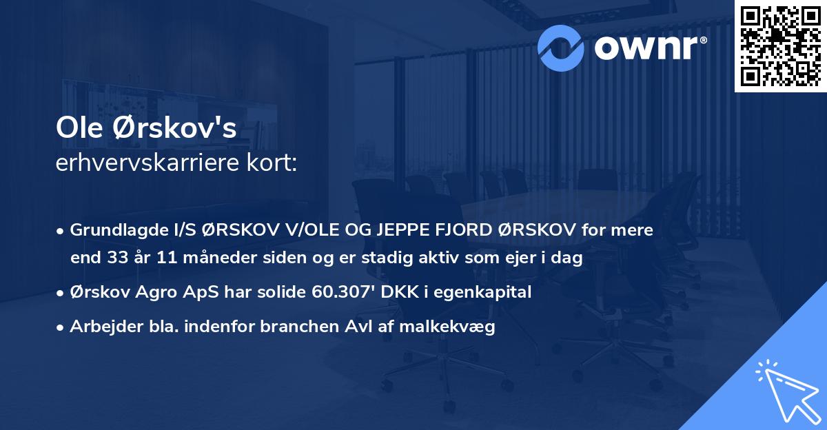 Ole Ørskov's erhvervskarriere kort