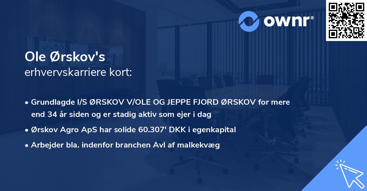 Ole Ørskov's erhvervskarriere kort