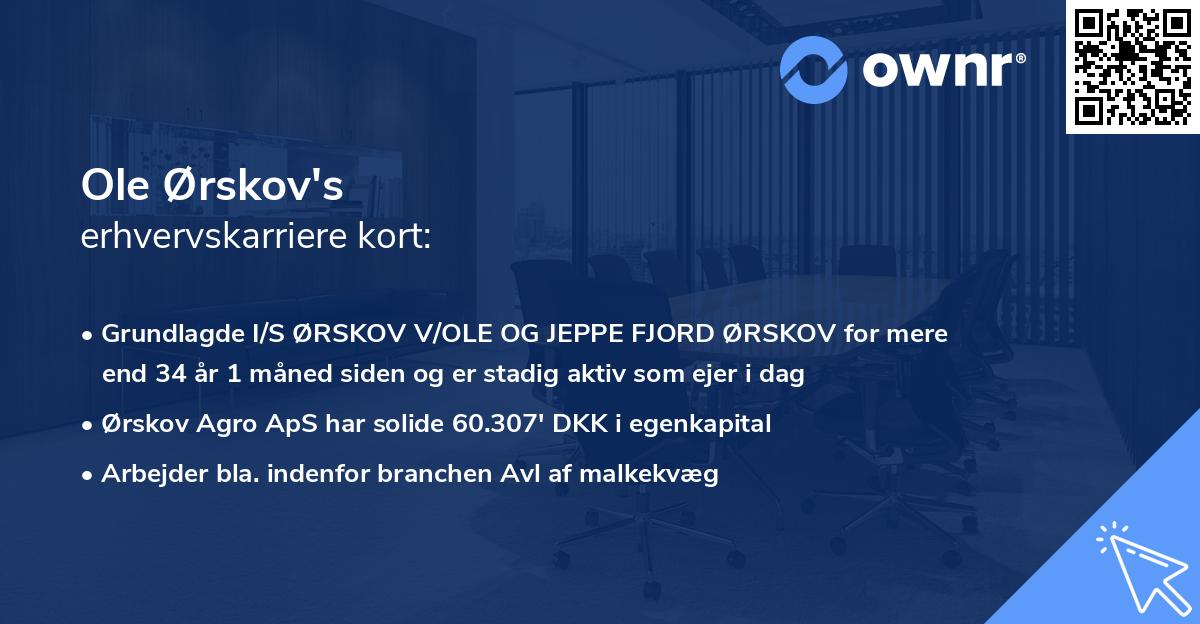 Ole Ørskov's erhvervskarriere kort