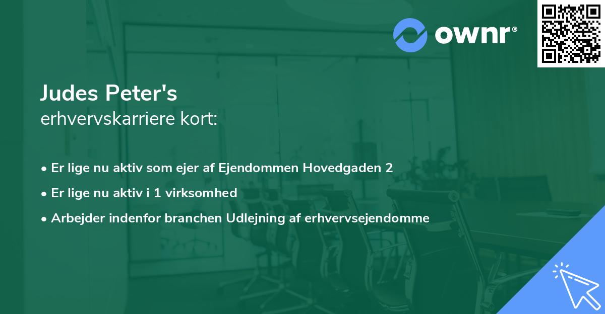 Judes Peter's erhvervskarriere kort