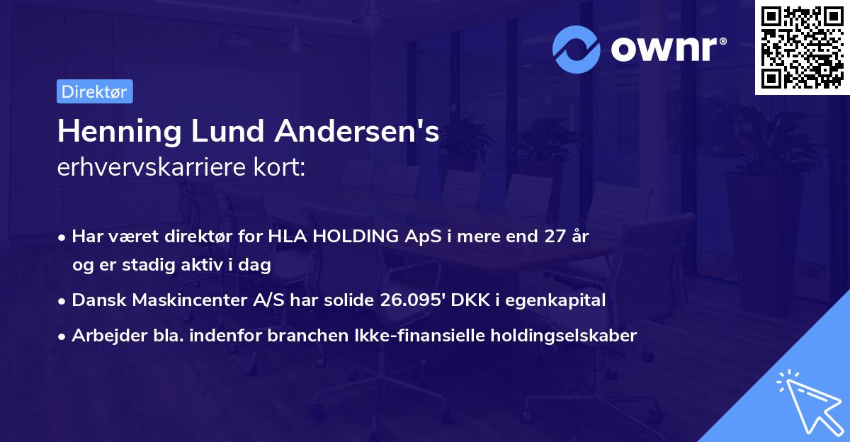 Henning Lund Andersen's erhvervskarriere kort