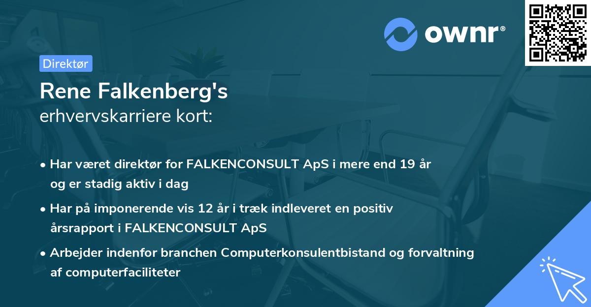 Rene Falkenberg's erhvervskarriere kort