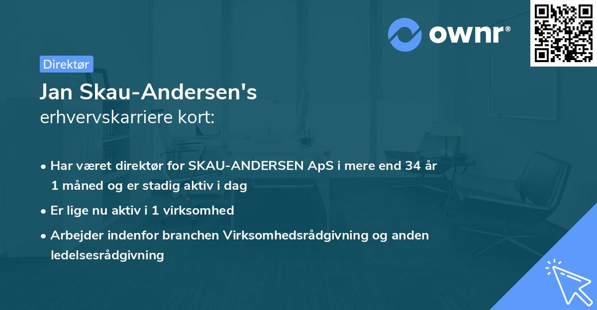 Jan Skau-Andersen's erhvervskarriere kort