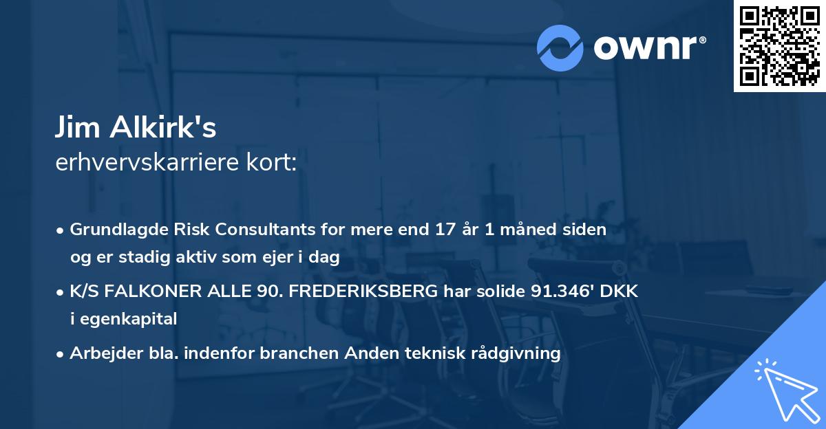 Jim Alkirk's erhvervskarriere kort