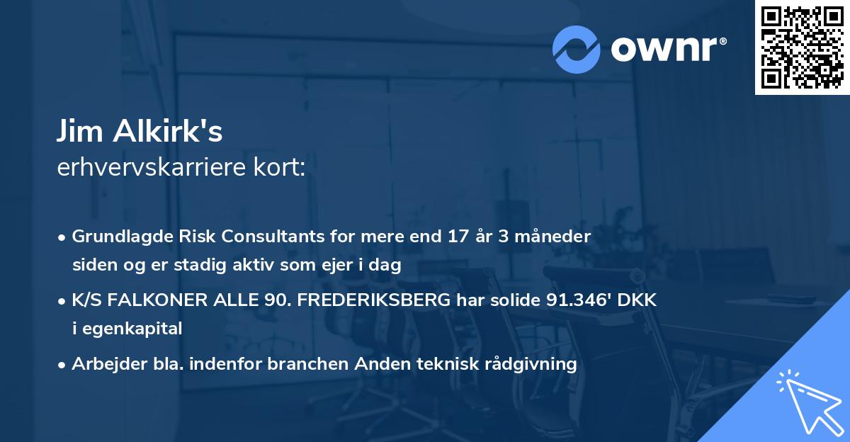 Jim Alkirk's erhvervskarriere kort
