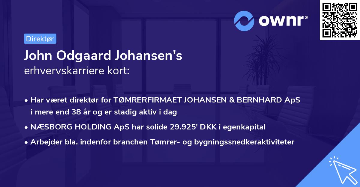 John Odgaard Johansen's erhvervskarriere kort