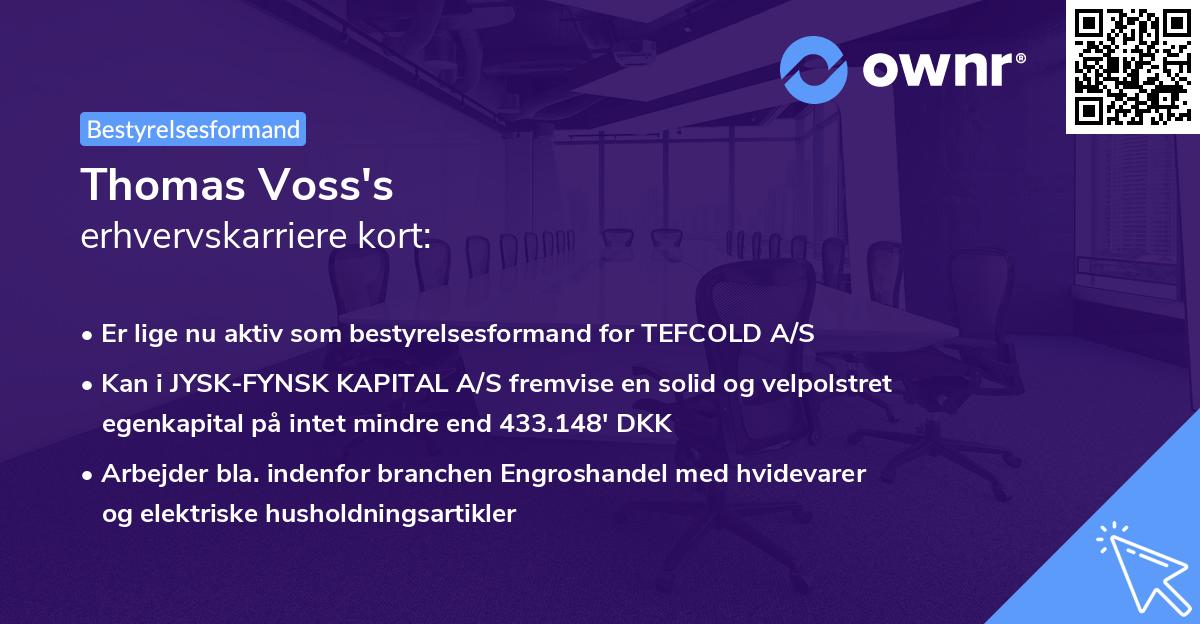 Thomas Voss's erhvervskarriere kort