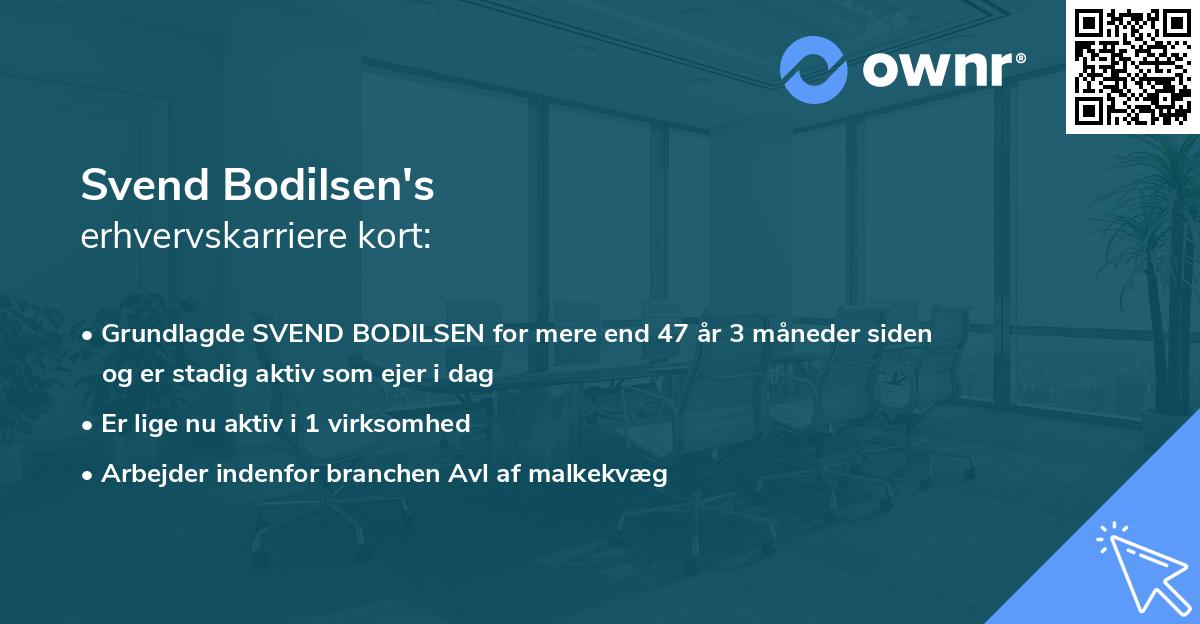 Svend Bodilsen's erhvervskarriere kort