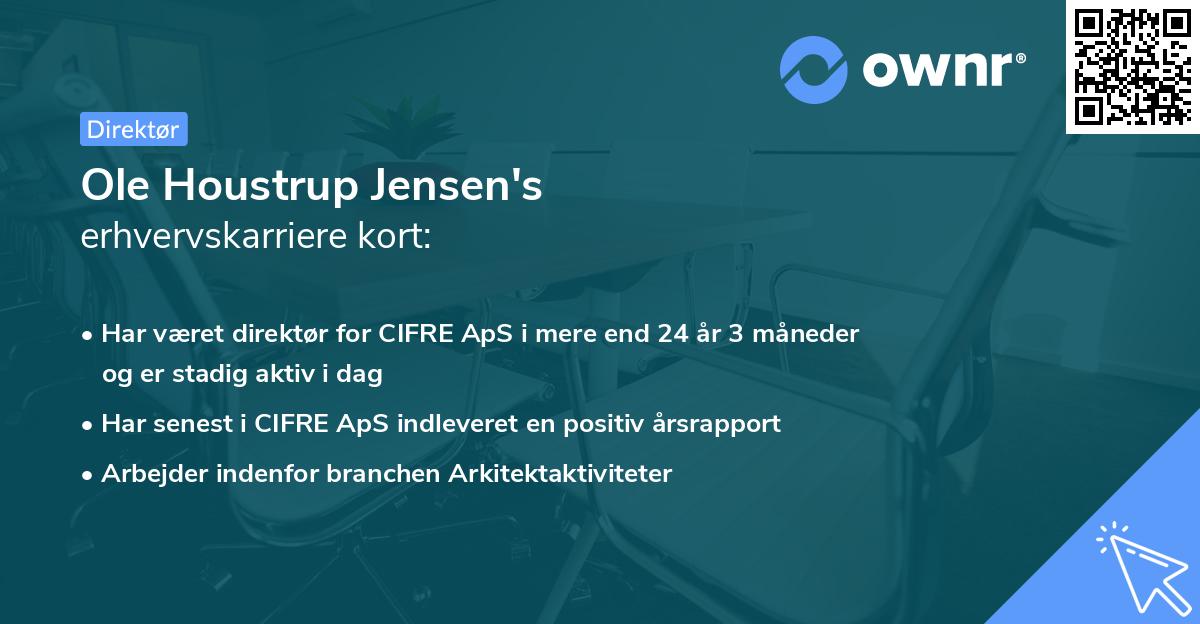 Ole Houstrup Jensen's erhvervskarriere kort