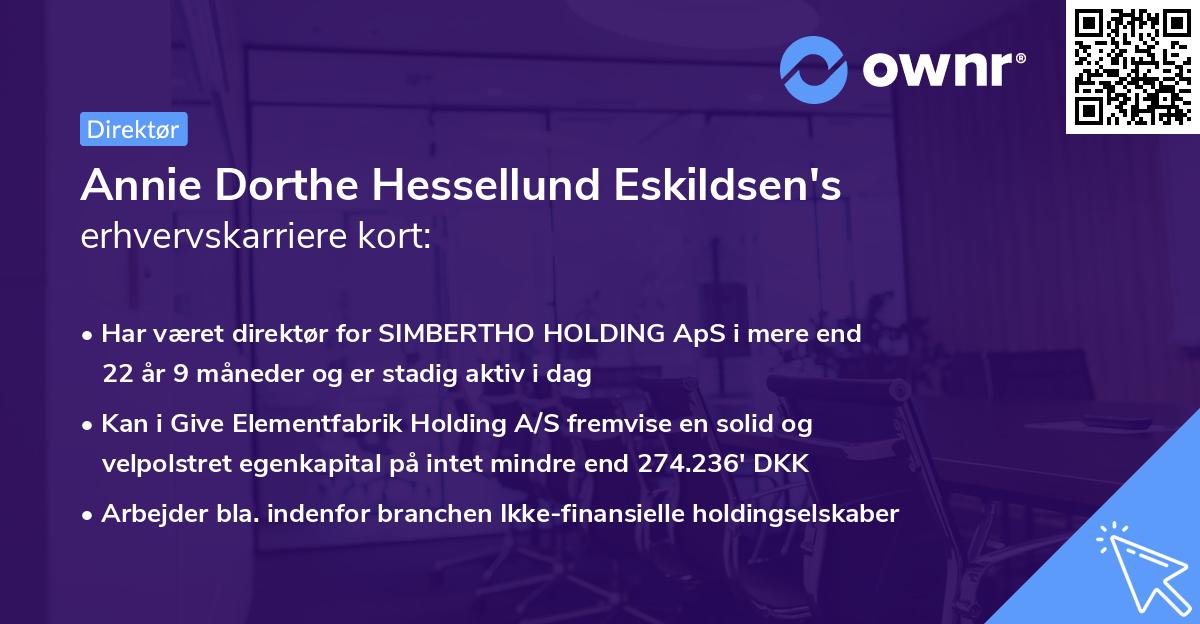 Annie Dorthe Hessellund Eskildsen's erhvervskarriere kort