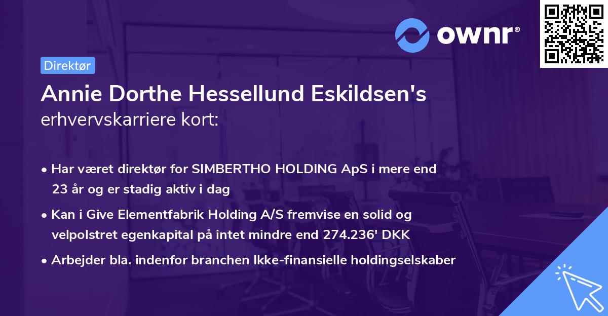 Annie Dorthe Hessellund Eskildsen's erhvervskarriere kort