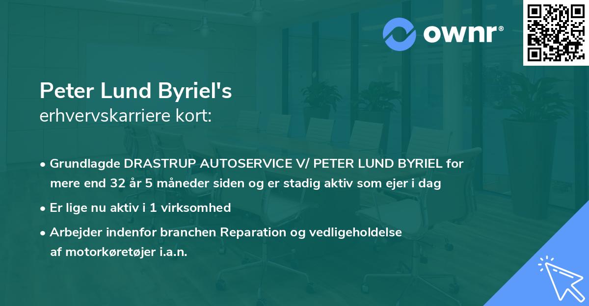 Peter Lund Byriel's erhvervskarriere kort
