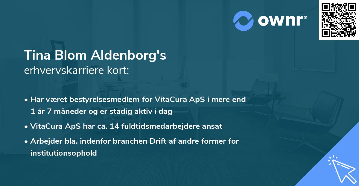Tina Blom Aldenborg's erhvervskarriere kort