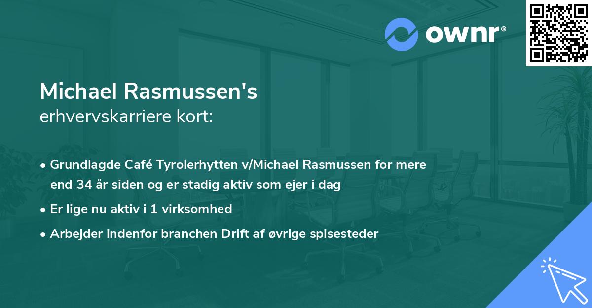Michael Rasmussen's erhvervskarriere kort
