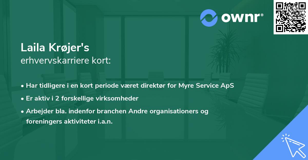 Laila Krøjer's erhvervskarriere kort