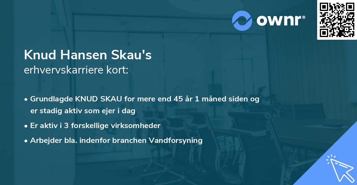 Knud Hansen Skau's erhvervskarriere kort