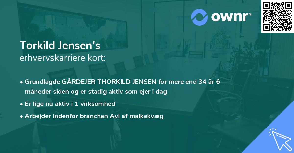 Torkild Jensen's erhvervskarriere kort