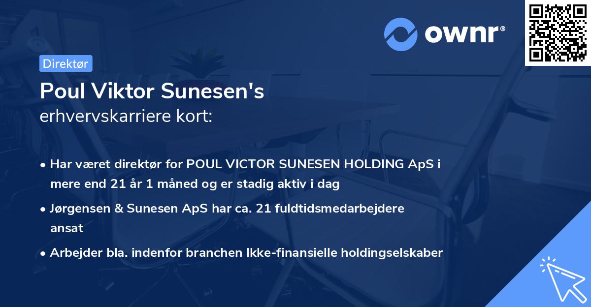 Poul Viktor Sunesen's erhvervskarriere kort