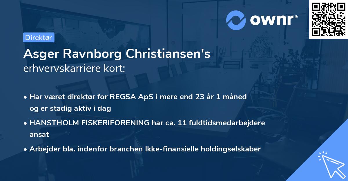 Asger Ravnborg Christiansen's erhvervskarriere kort