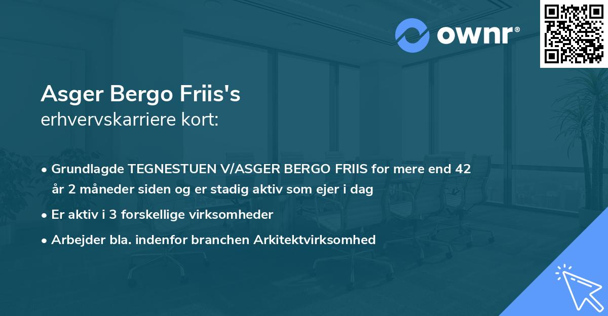 Asger Bergo Friis's erhvervskarriere kort