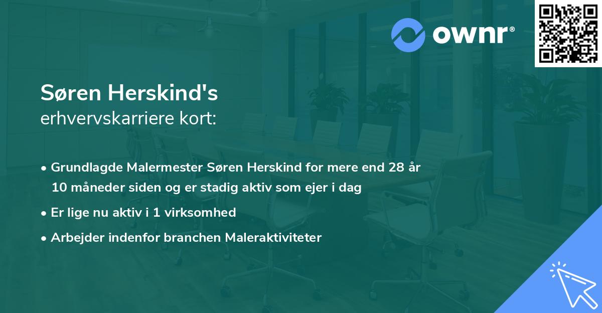 Søren Herskind's erhvervskarriere kort