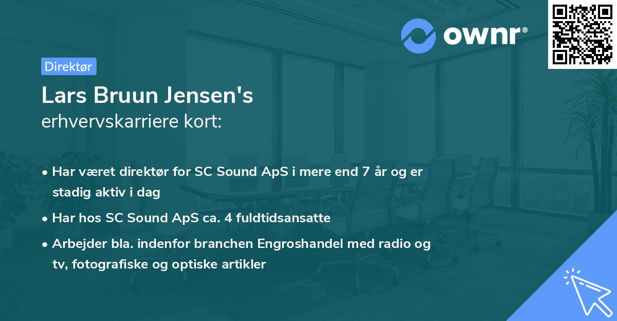 Lars Bruun Jensen's erhvervskarriere kort