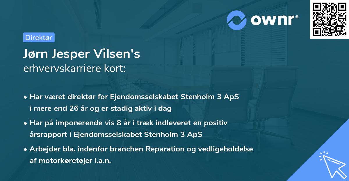 Jørn Jesper Vilsen's erhvervskarriere kort