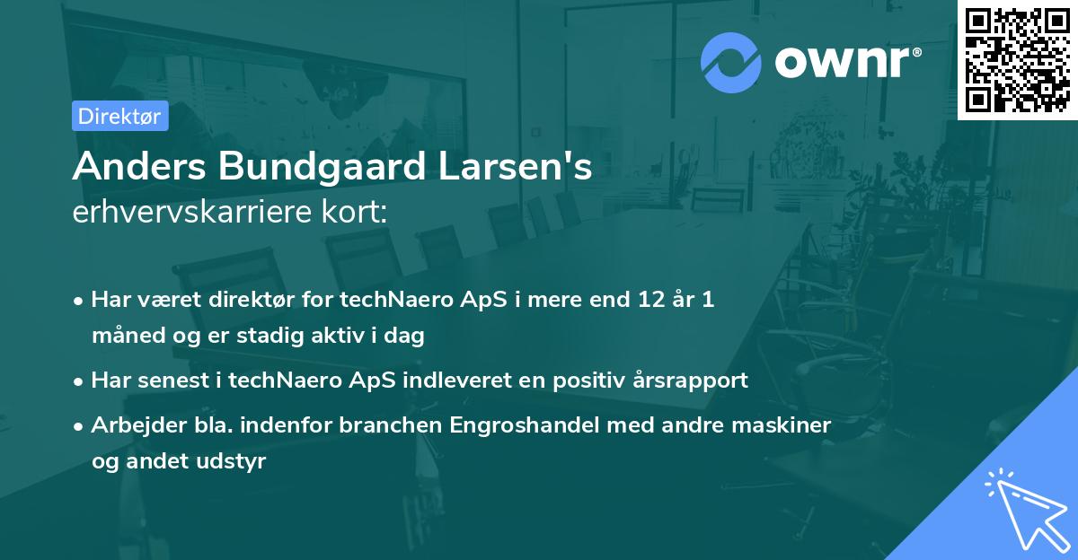 Anders Bundgaard Larsen's erhvervskarriere kort