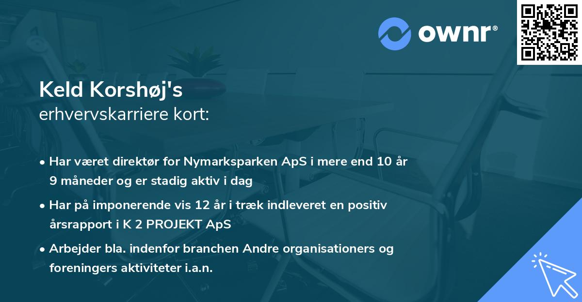 Keld Korshøj's erhvervskarriere kort