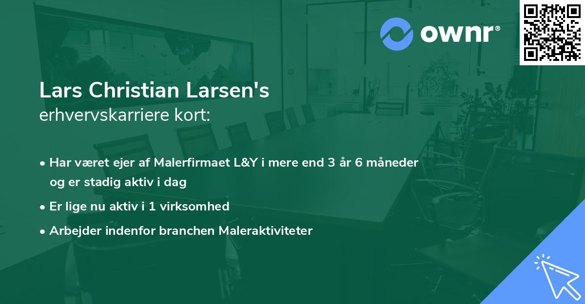 Lars Christian Larsen's erhvervskarriere kort