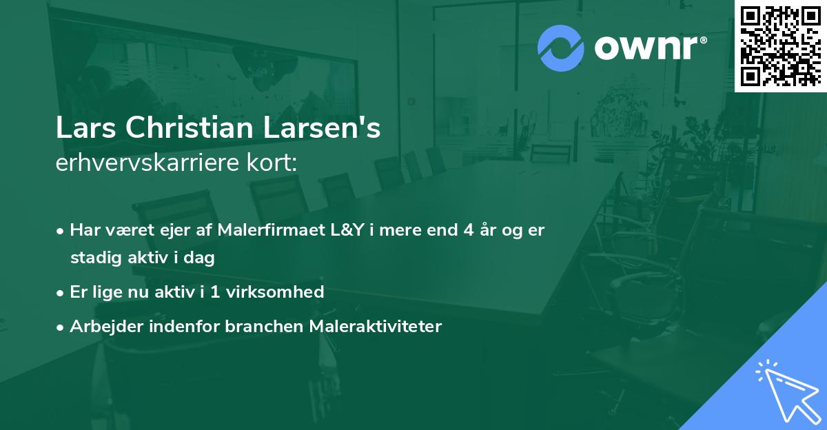 Lars Christian Larsen's erhvervskarriere kort