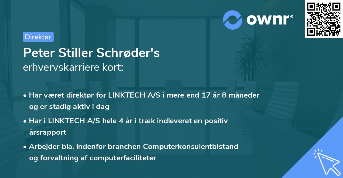 Peter Stiller Schrøder's erhvervskarriere kort