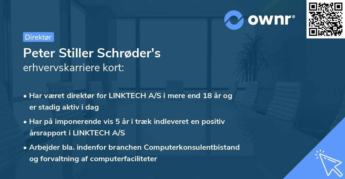 Peter Stiller Schrøder's erhvervskarriere kort