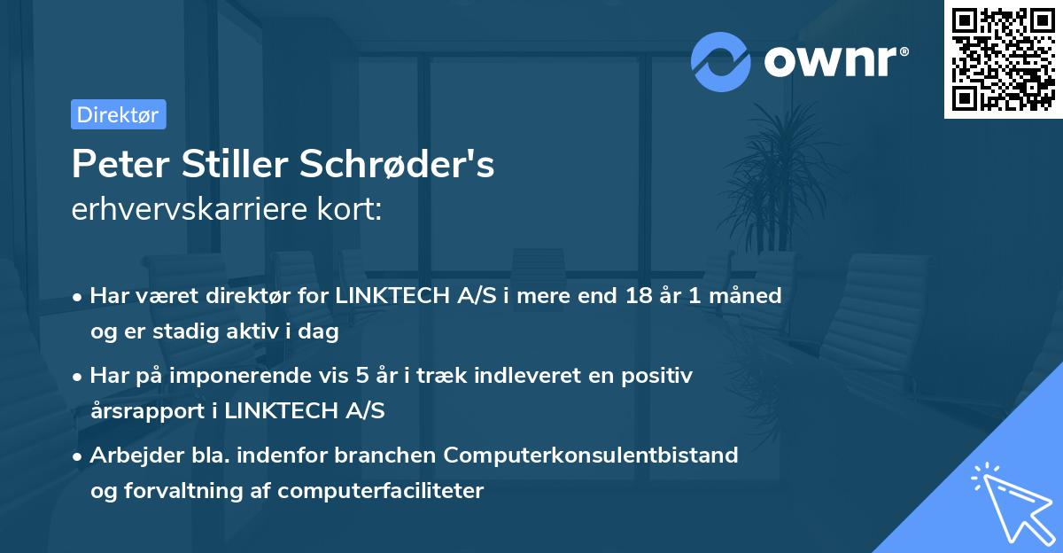Peter Stiller Schrøder's erhvervskarriere kort