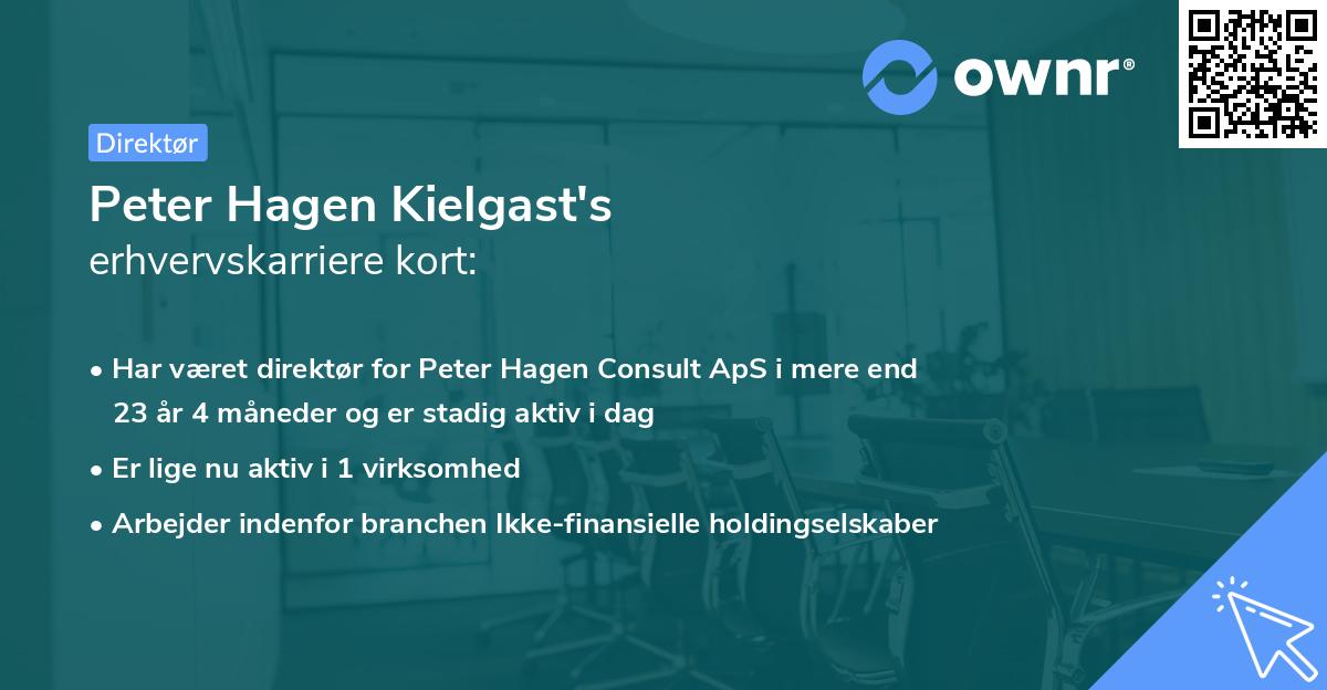 Peter Hagen Kielgast's erhvervskarriere kort