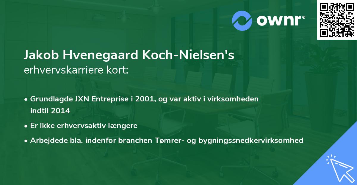 Jakob Hvenegaard Koch-Nielsen's erhvervskarriere kort