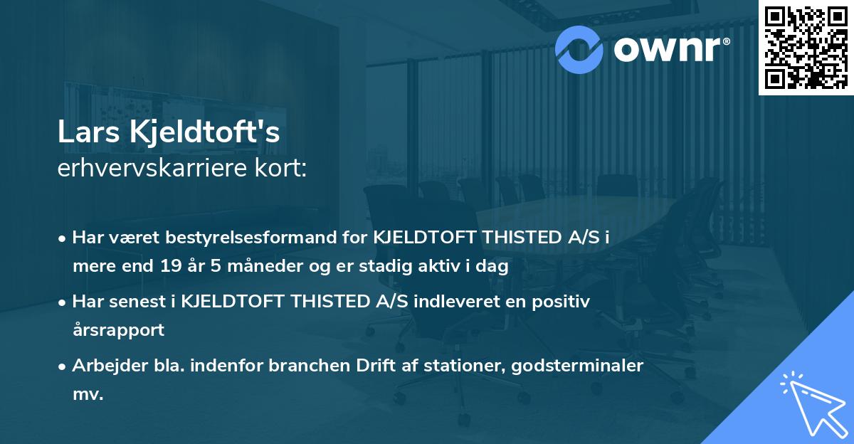 Lars Kjeldtoft's erhvervskarriere kort
