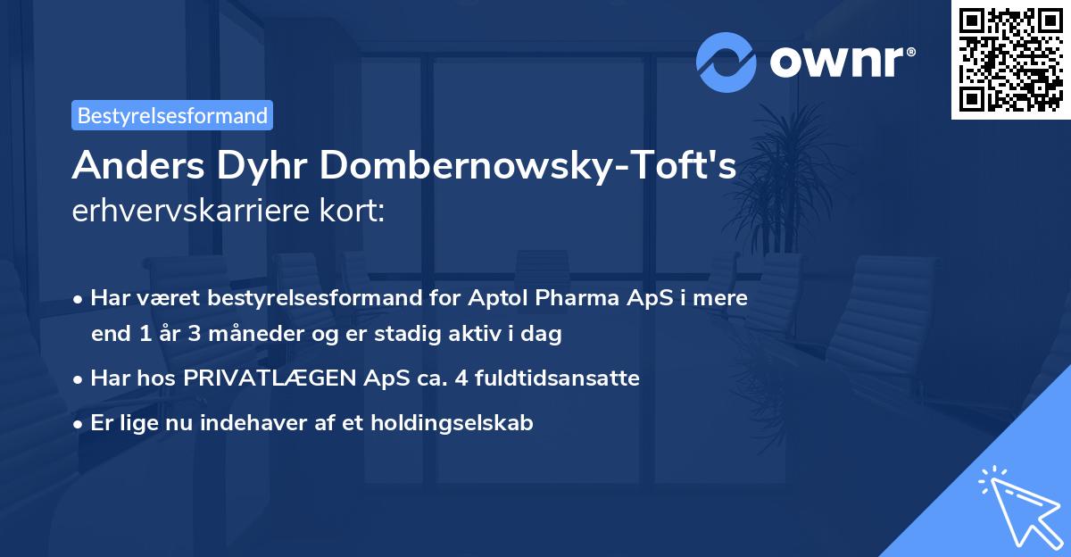 Anders Dyhr Dombernowsky-Toft's erhvervskarriere kort