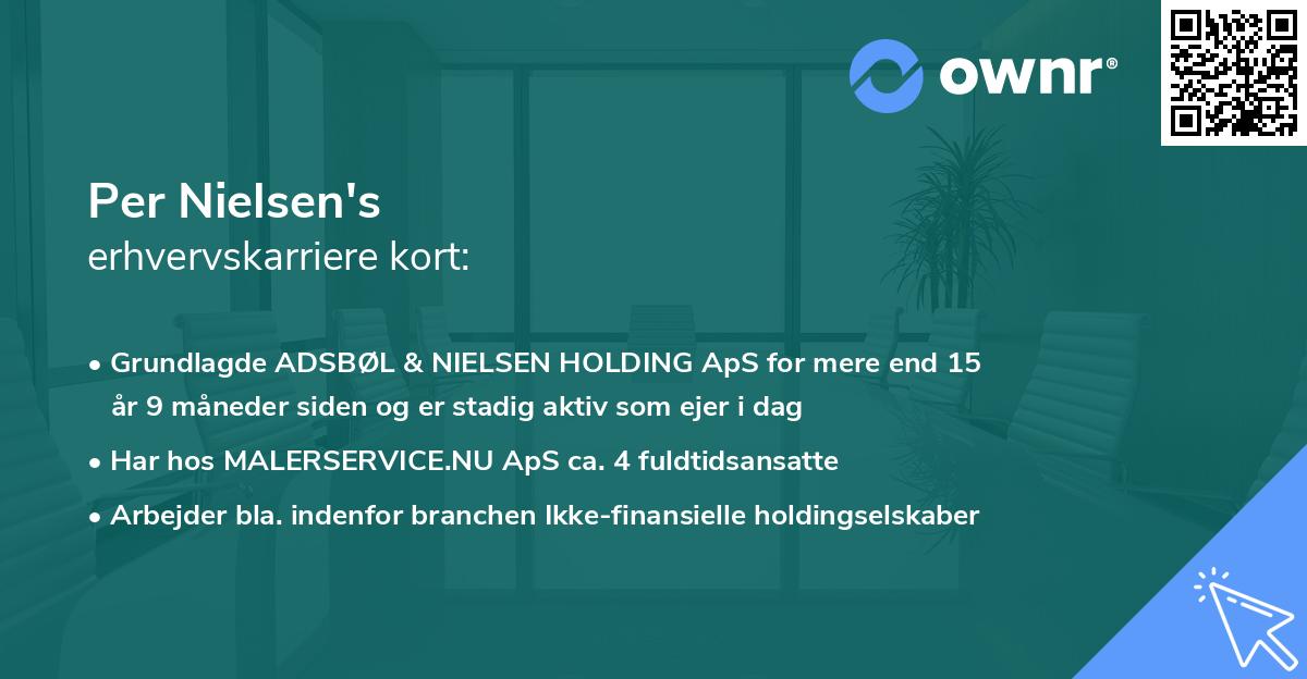 Per Nielsen's erhvervskarriere kort