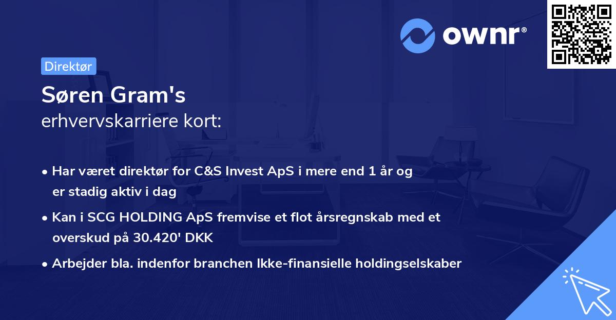 Søren Gram's erhvervskarriere kort