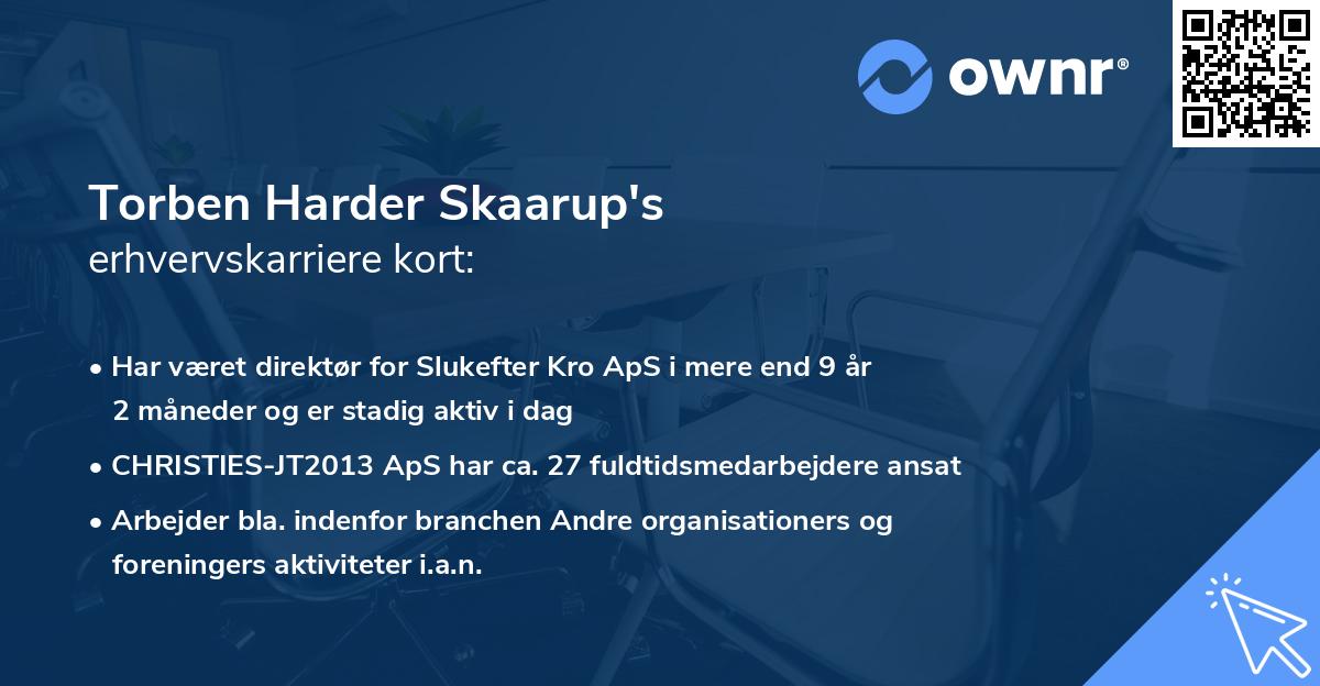 Torben Harder Skaarup's erhvervskarriere kort
