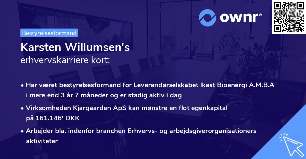 Karsten Willumsen's erhvervskarriere kort