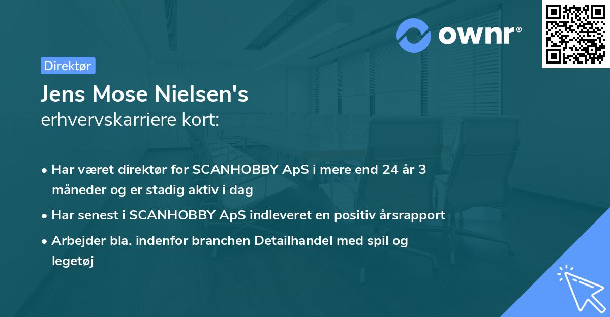 Jens Mose Nielsen's erhvervskarriere kort